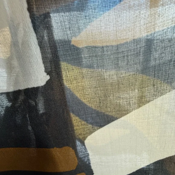 Anthropologie Wide-Leg Jumpsuit Brown White Black Motif Size M NWT - Picture 11 of 11